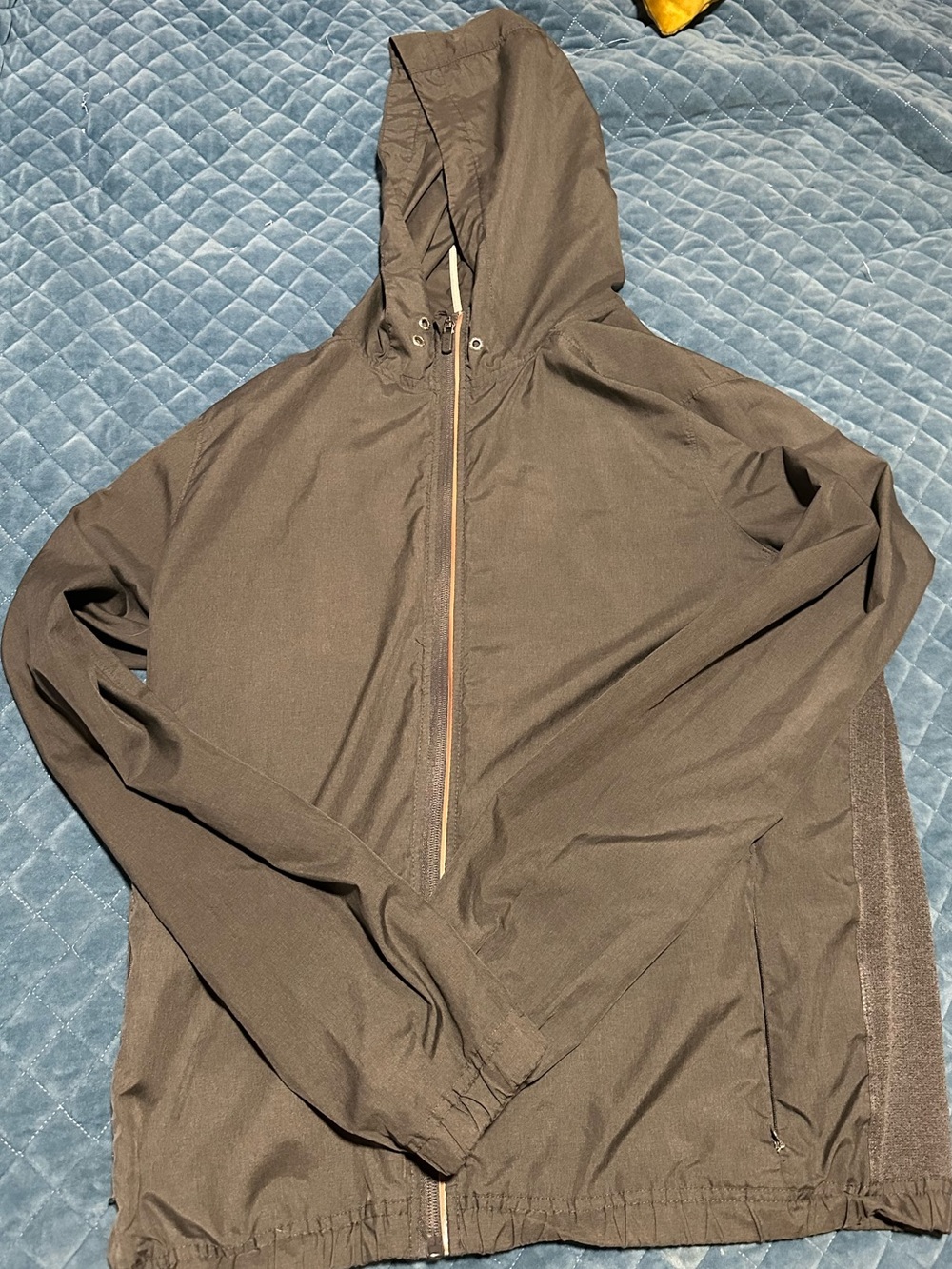 A&F Abercrombie Lightweight Hooded Windbreaker Jacket - Grey